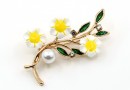 Brochure, Daisies with Crystals and Pearls, 5.5x3.5cm - x1